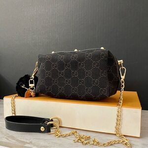 GUCCI GG Canvas Leather Pouch to Crossbody Shoulder Bag 💼 Coffee Brown